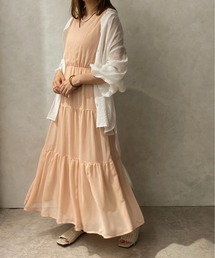 【apres jour clair】楊柳ティアードワンピース【ZOZOTOWN限定アイテム】