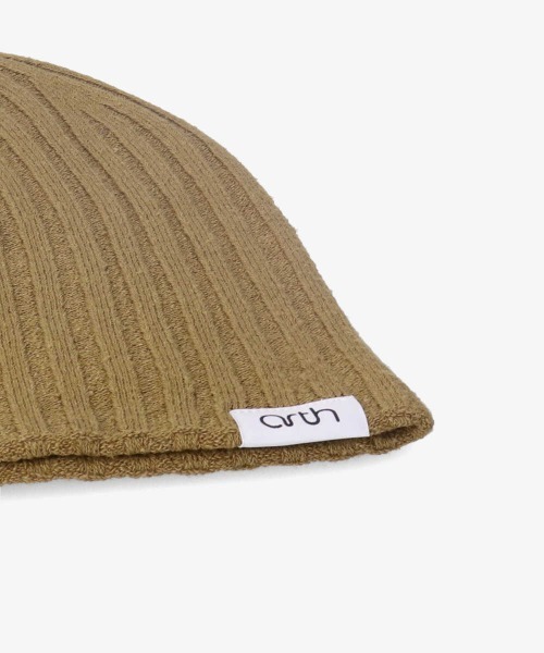 arth（アース）の「arth  Silk Double Beanie / アース（ニットキャップ/ビーニー・メンズ・ブルー/ベージュ/ブラック/ライトグリーン/ライトベージュ/オレンジ・57~59cm）」の12枚目の写真