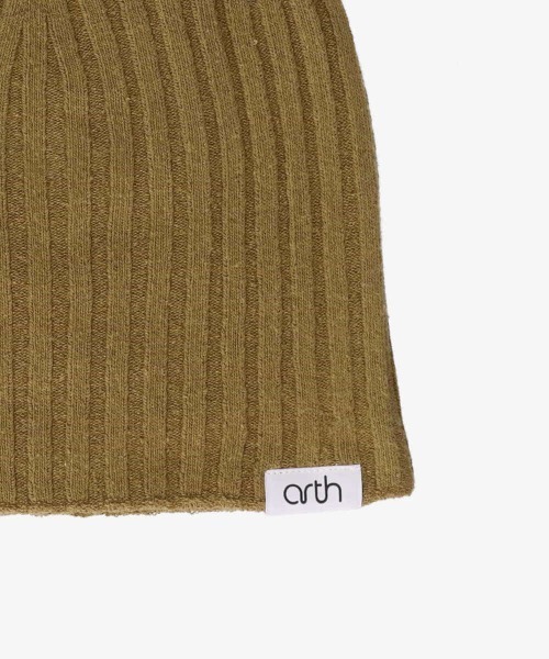 arth（アース）の「arth  Silk Double Beanie / アース（ニットキャップ/ビーニー・メンズ・ブルー/ベージュ/ブラック/ライトグリーン/ライトベージュ/オレンジ・57~59cm）」の13枚目の写真