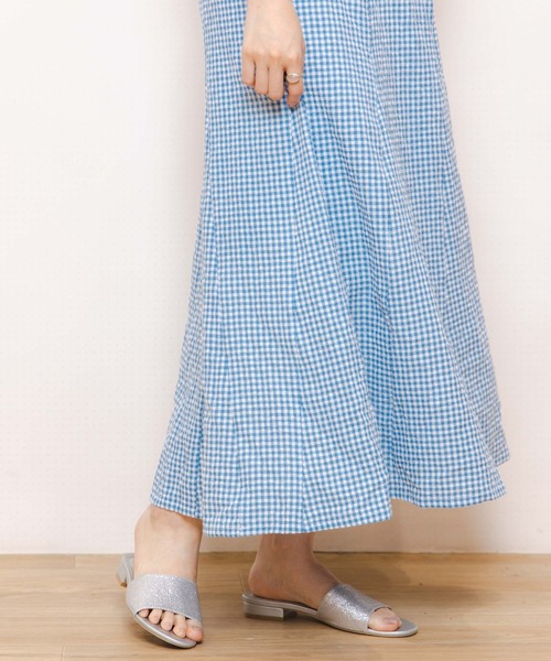 flower（フラワー）の「サマリーチェックスカート（スカート・レディース・ブラック/ブルー・FREE）」の11枚目の写真