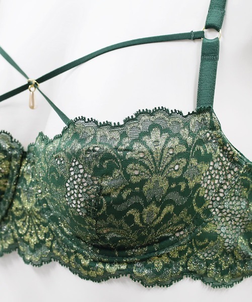 ANNEBRA(アンブラ)の「Olive ストリングデザインライトブラジャー(ブラジャー・レディース・イエロー/グリーン・B70/C70/D70/B75/C75/D75/E70/E75/F70/F75/E80/C80/D80/G70/G75)」の13枚目の写真
