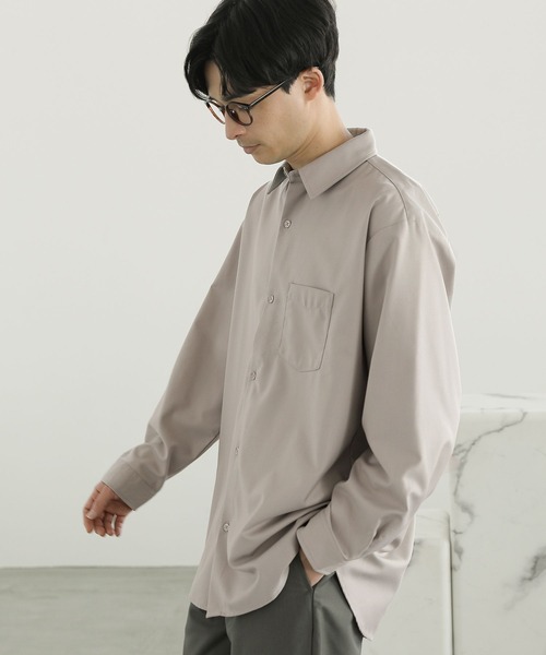 LAKOLE(ラコレ)の「スムースTRレギュラーシャツ / 349176(シャツ/ブラウス・メンズ・アイボリー/ブラック/グリーン/ブルー/パープル/ライトブルー/ライトグリーン/テラコッタ/ナチュラル・MEDIUM/LARGE)」の5枚目の写真