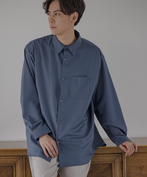 LAKOLE(ラコレ)の「スムースTRレギュラーシャツ / 349176(シャツ/ブラウス・メンズ・アイボリー/ブラック/グリーン/ブルー/パープル/ライトブルー/ライトグリーン/テラコッタ/ナチュラル・MEDIUM/LARGE)」の9枚目の写真