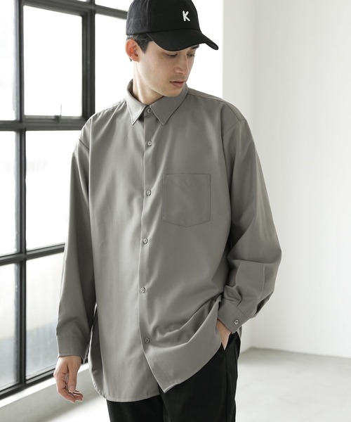 LAKOLE(ラコレ)の「スムースTRレギュラーシャツ / 349176(シャツ/ブラウス・メンズ・アイボリー/ブラック/グリーン/ブルー/パープル/ライトブルー/ライトグリーン/テラコッタ/ナチュラル・MEDIUM/LARGE)」の7枚目の写真