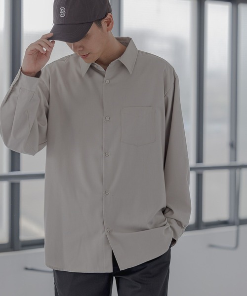 LAKOLE(ラコレ)の「スムースTRレギュラーシャツ / 349176(シャツ/ブラウス・メンズ・アイボリー/ブラック/グリーン/ブルー/パープル/ライトブルー/ライトグリーン/テラコッタ/ナチュラル・MEDIUM/LARGE)」の2枚目の写真