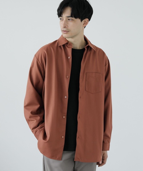 LAKOLE(ラコレ)の「スムースTRレギュラーシャツ / 349176(シャツ/ブラウス・メンズ・アイボリー/ブラック/グリーン/ブルー/パープル/ライトブルー/ライトグリーン/テラコッタ/ナチュラル・MEDIUM/LARGE)」の4枚目の写真