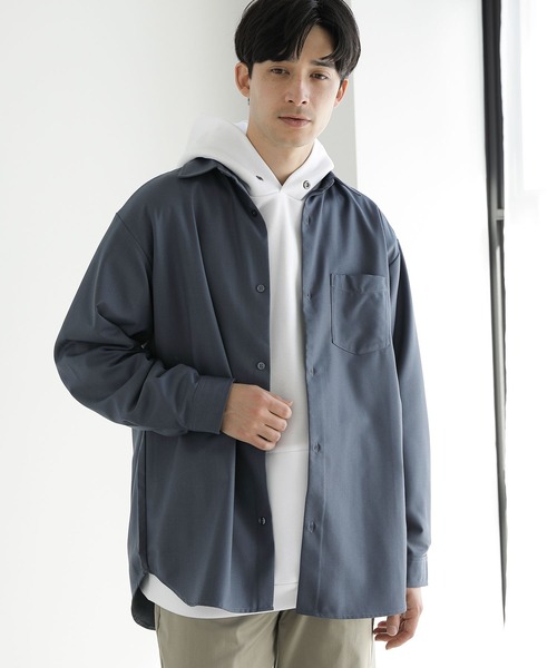 LAKOLE(ラコレ)の「スムースTRレギュラーシャツ / 349176(シャツ/ブラウス・メンズ・アイボリー/ブラック/グリーン/ブルー/パープル/ライトブルー/ライトグリーン/テラコッタ/ナチュラル・MEDIUM/LARGE)」の8枚目の写真