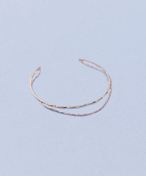 Phoebe（フィービィー）の「クラッカードレーブバングル（バングル/リストバンド・レディース・イエローゴールド/ピンクゴールド・FREE）」の5枚目の写真