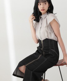 PROPORTION BODY DRESSING | ＜Ｅ＞バルーンスリーブラッフルブラウス / 1212217801(シャツ/ブラウス)