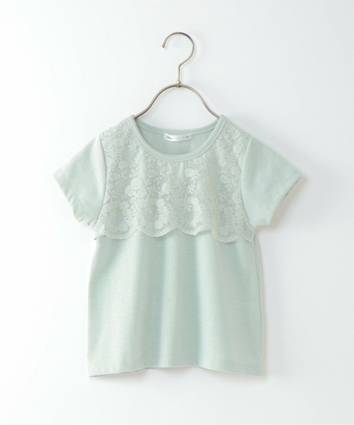 ikka(イッカ)の「【キッズ】フロントレースフラシT(100~160cm)(Tシャツ/カットソー・キッズ・ライム/オフホワイト・160/120/130/140/110/150/100)」の10枚目の写真