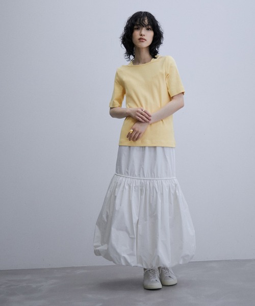 ADAM ET ROPE'(アダムエロペ)の「デザインレイヤードプルオーバー(Tシャツ/カットソー・レディース・ブラック/ベージュ/パープル・FREE)」の12枚目の写真