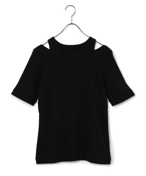 ADAM ET ROPE'(アダムエロペ)の「デザインレイヤードプルオーバー(Tシャツ/カットソー・レディース・ブラック/ベージュ/パープル・FREE)」の13枚目の写真