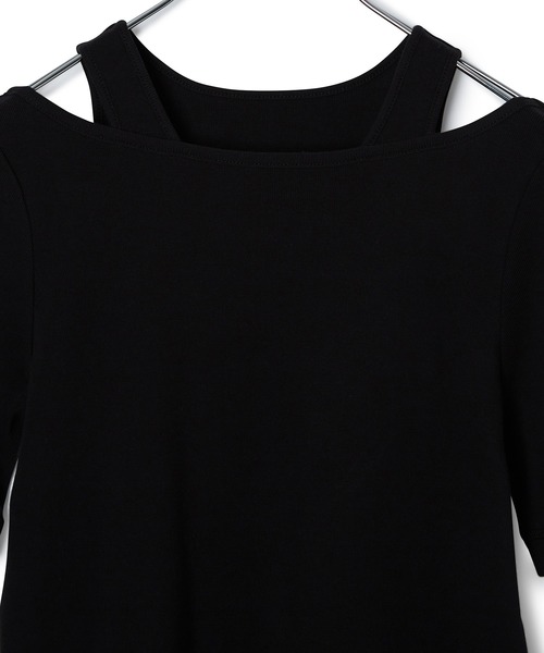 ADAM ET ROPE'(アダムエロペ)の「デザインレイヤードプルオーバー(Tシャツ/カットソー・レディース・ブラック/ベージュ/パープル・FREE)」の15枚目の写真