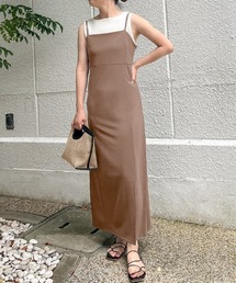 KOBE LETTUCE | カットジョーゼットストレートキャミソールワンピース(ワンピース)