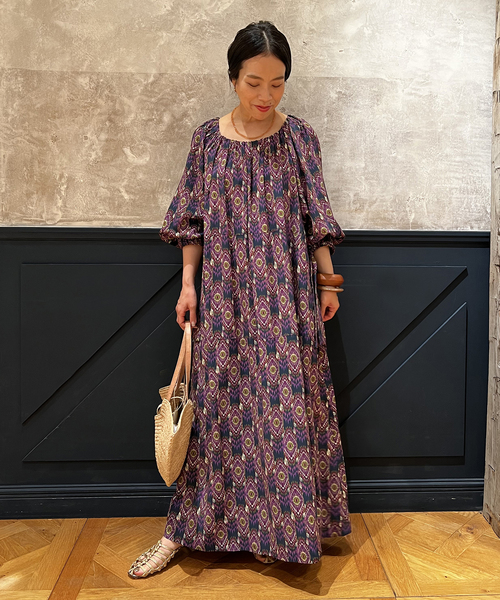 IIENA LA BOUCLE DEVEAUX プリントワンピース IENA LA BOUCLE ワンピース DEVEAUX プリントワンピース
