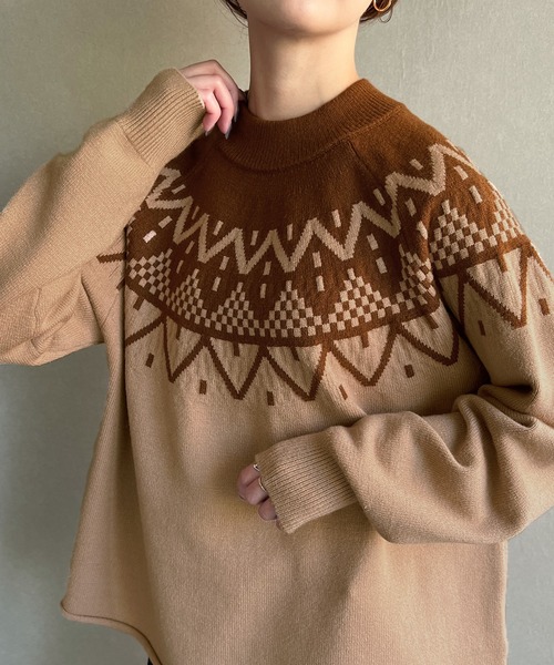 knit Jemade（ニットジェメイド）の「求心フェアアイルニット（ニット