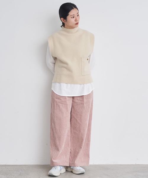 yuni（ユニ ）の「Cotton thick corduroy wide pants（その他パンツ
