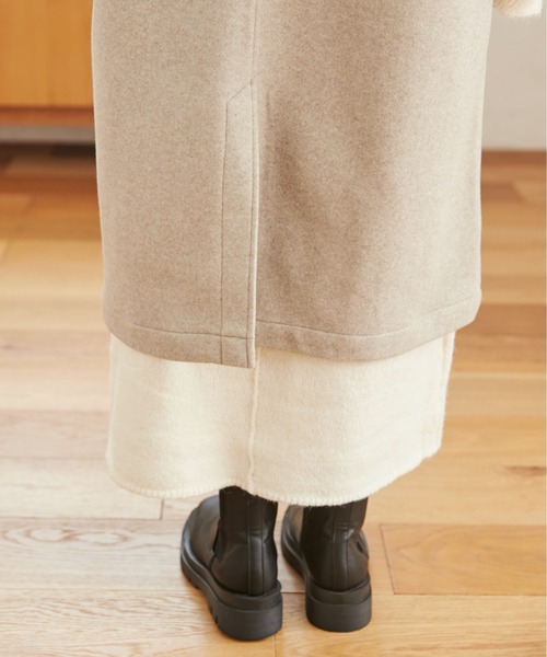 ANGIE（アンジー）の「ウールライクステンカラーコート（ステンカラーコート・レディース・ブラック/杢グレー/ライトベージュ・FREE）」の8枚目の写真