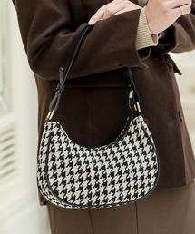 Julia Boutique | 千鳥格子柄ハーフムーンバッグ/22576(ハンドバッグ)