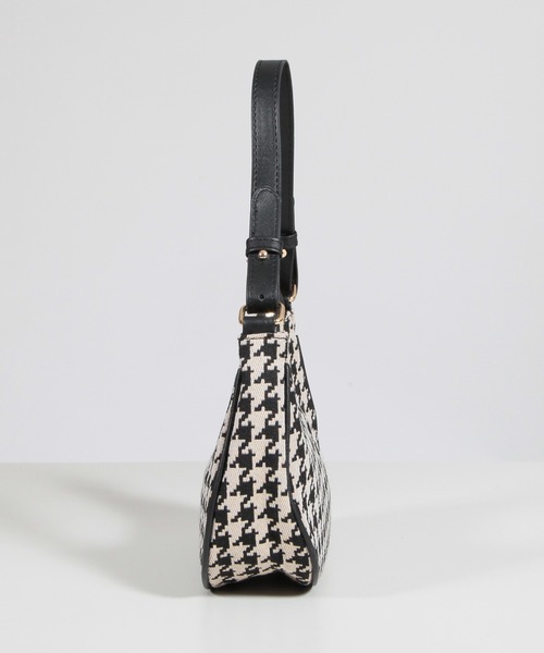 Julia Boutique（ジュリアブティック）の「千鳥格子柄ハーフムーンバッグ/22576（ハンドバッグ・レディース・ブラック・ONE）」の8枚目の写真