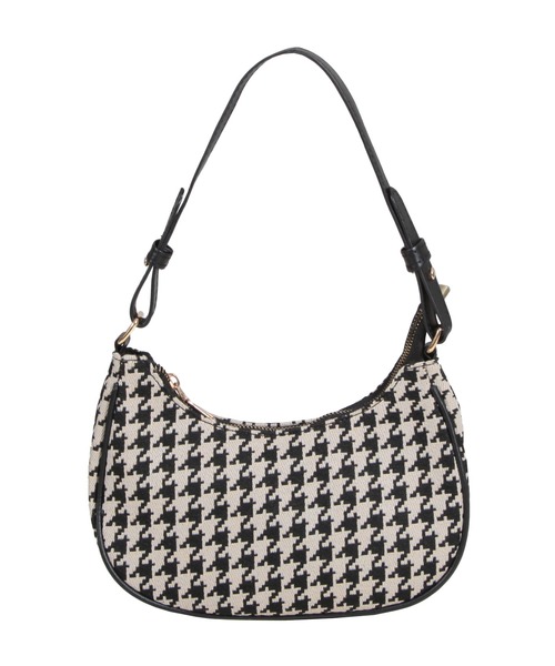 Julia Boutique（ジュリアブティック）の「千鳥格子柄ハーフムーンバッグ/22576（ハンドバッグ・レディース・ブラック・ONE）」の19枚目の写真