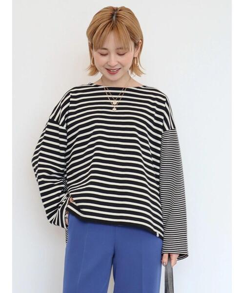 AMERICAN HOLIC(アメリカンホリック)の「ボーダー違いカットプルオーバー(Tシャツ/カットソー・レディース・ブラック/グレー/オレンジ/ミント・M/L)」の22枚目の写真