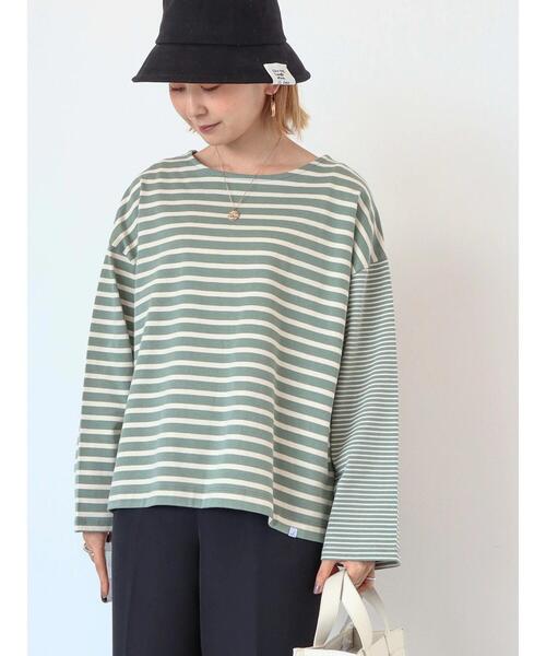 AMERICAN HOLIC(アメリカンホリック)の「ボーダー違いカットプルオーバー(Tシャツ/カットソー・レディース・ブラック/グレー/オレンジ/ミント・M/L)」の20枚目の写真