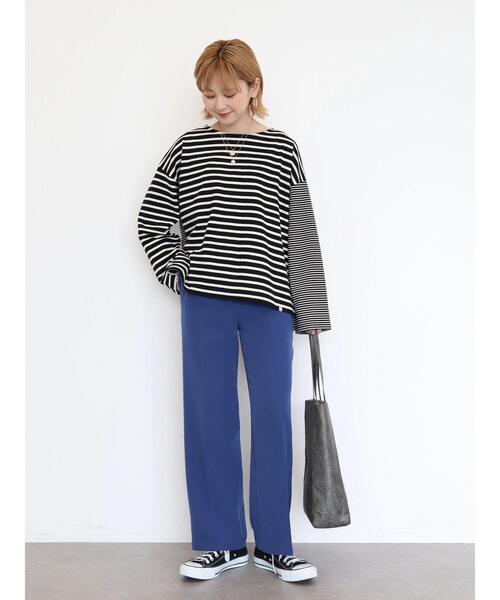 AMERICAN HOLIC(アメリカンホリック)の「ボーダー違いカットプルオーバー(Tシャツ/カットソー・レディース・ブラック/グレー/オレンジ/ミント・M/L)」の19枚目の写真