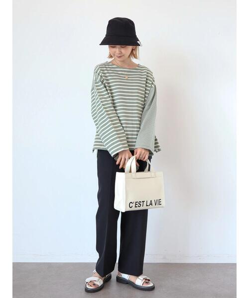 AMERICAN HOLIC(アメリカンホリック)の「ボーダー違いカットプルオーバー(Tシャツ/カットソー・レディース・ブラック/グレー/オレンジ/ミント・M/L)」の16枚目の写真