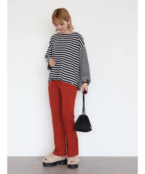 AMERICAN HOLIC(アメリカンホリック)の「ボーダー違いカットプルオーバー(Tシャツ/カットソー・レディース・ブラック/グレー/オレンジ/ミント・M/L)」の11枚目の写真