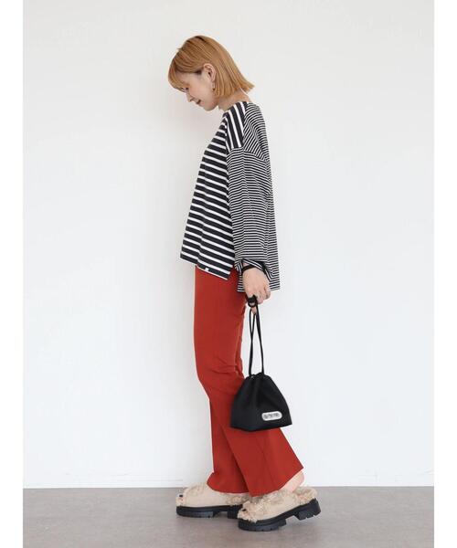 AMERICAN HOLIC(アメリカンホリック)の「ボーダー違いカットプルオーバー(Tシャツ/カットソー・レディース・ブラック/グレー/オレンジ/ミント・M/L)」の10枚目の写真