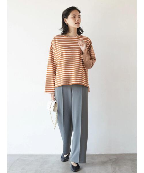 AMERICAN HOLIC(アメリカンホリック)の「ボーダー違いカットプルオーバー(Tシャツ/カットソー・レディース・ブラック/グレー/オレンジ/ミント・M/L)」の5枚目の写真