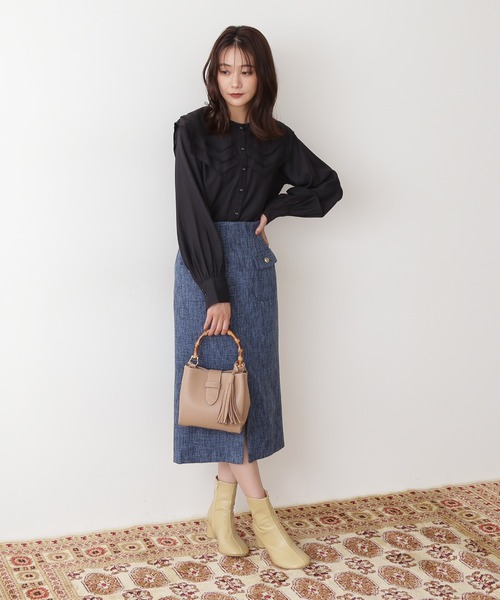 N.（N. Natural Beauty Basic）（エヌエヌナチュラルビューティーベーシック）の「バンブータッセルショルダーバッグ（ショルダーバッグ・レディース・ブラック/グレイッシュベージュ/ブルー・ﾌﾘ-）」の6枚目の写真