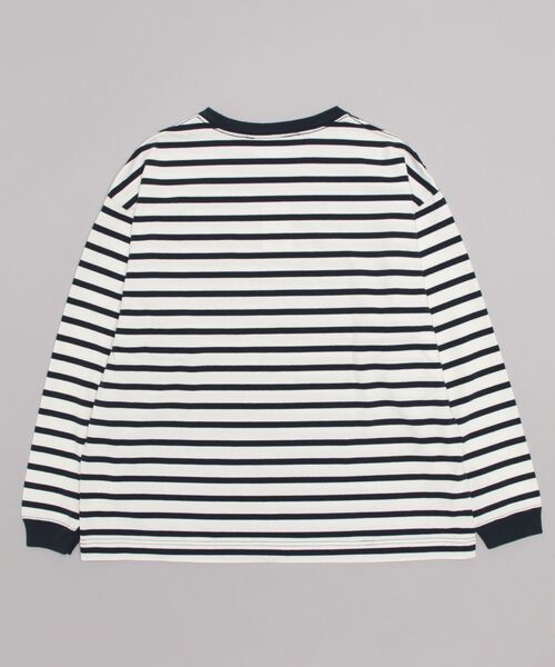 PARROTT CANVAS(パロットキャンバス)の「PARROTT CANVAS/パロットキャンバス ポケットボーダーロングスリーブTシャツ(Tシャツ/カットソー・レディース・ホワイト×ネイビー/その他・S/M/L)」の14枚目の写真