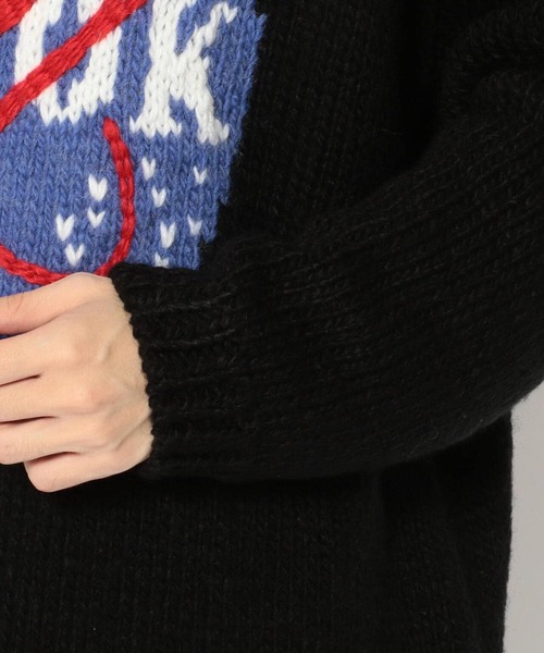 L.H.P Private Brand(エルエイチピープライベートブランド)の「【別注】amok /アモク/NASA KNIT(ニット/セーター・メンズ・ブルー/ブラック/パープル・F)」の12枚目の写真