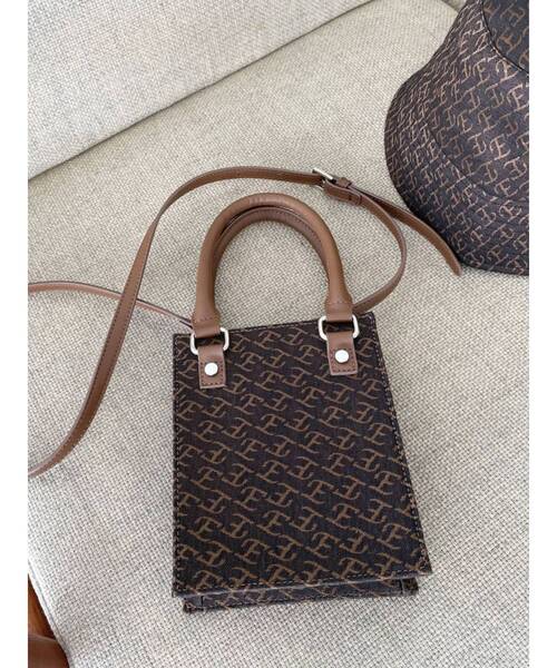 EMODA（エモダ）の「ジャガードロゴバッグ（ハンドバッグ・レディース・ブラック/その他/ブルー・FREE）」の4枚目の写真