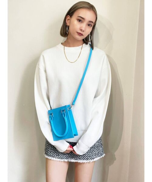 EMODA（エモダ）の「ジャガードロゴバッグ（ハンドバッグ・レディース・ブラック/その他/ブルー・FREE）」の11枚目の写真