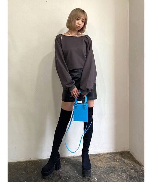 EMODA（エモダ）の「ジャガードロゴバッグ（ハンドバッグ・レディース・ブラック/その他/ブルー・FREE）」の17枚目の写真