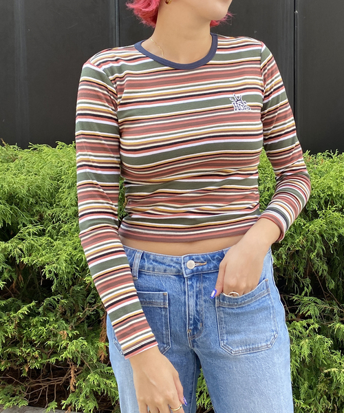 セール】【HUF / ハフ】 CROWN STRIPE JERSEY L/S TOP