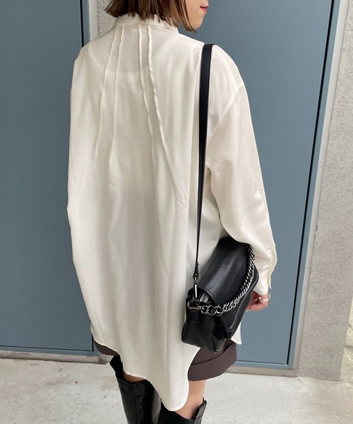 PAGEBOY（ページボーイ）の「ハイネックチュニックブラウス（シャツ/ブラウス・レディース・ターコイズブルー/ブラック/オフホワイト・FREE）」の7枚目の写真