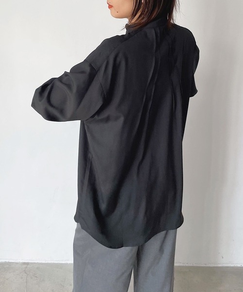 PAGEBOY（ページボーイ）の「ハイネックチュニックブラウス（シャツ/ブラウス・レディース・ターコイズブルー/ブラック/オフホワイト・FREE）」の4枚目の写真