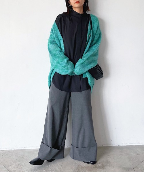 PAGEBOY（ページボーイ）の「ハイネックチュニックブラウス（シャツ/ブラウス・レディース・ターコイズブルー/ブラック/オフホワイト・FREE）」の12枚目の写真