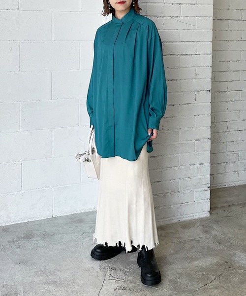 PAGEBOY（ページボーイ）の「ハイネックチュニックブラウス（シャツ/ブラウス・レディース・ターコイズブルー/ブラック/オフホワイト・FREE）」の18枚目の写真