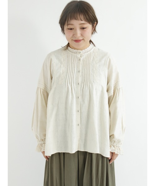 Samansa Mos2(サマンサ モスモス)の「ドビーレースブラウス(シャツ/ブラウス・レディース・ブラック/キナリ・フリ-)」の10枚目の写真