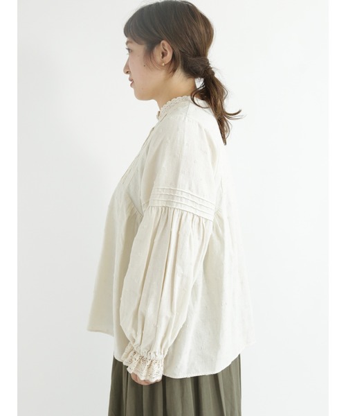Samansa Mos2(サマンサ モスモス)の「ドビーレースブラウス(シャツ/ブラウス・レディース・ブラック/キナリ・フリ-)」の11枚目の写真