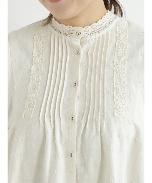 Samansa Mos2（サマンサ モスモス）の「ドビーレースブラウス（シャツ