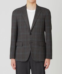 L03323 新品 LOVELESS チェック 柄ベスト：M ベージュ×ネイビー ベスト ジレ 「ウォッシャブル&frasl;セットアップ対応」ピンストライプベスト レディース