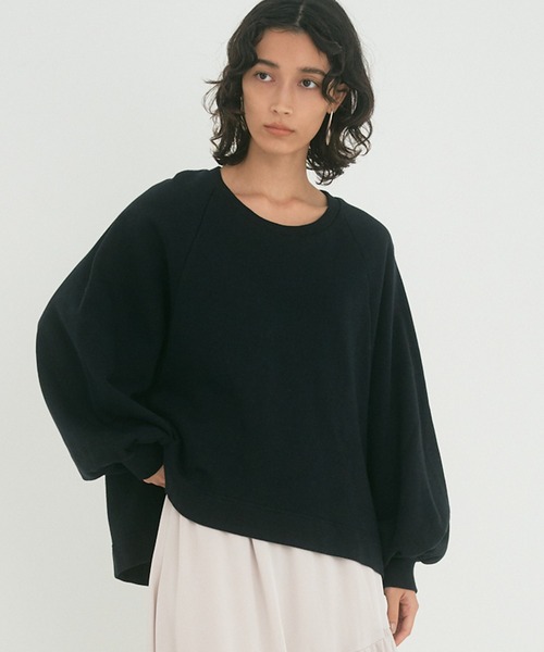 OUTERSUNSET（アウターサンセット）の「wide raglan sweatshirt（スウェット・レディース・ブラック/グレー・FREE）」の2枚目の写真