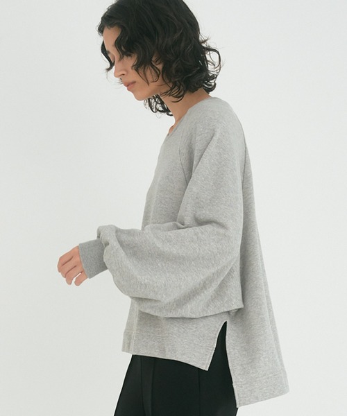 OUTERSUNSET（アウターサンセット）の「wide raglan sweatshirt（スウェット・レディース・ブラック/グレー・FREE）」の4枚目の写真