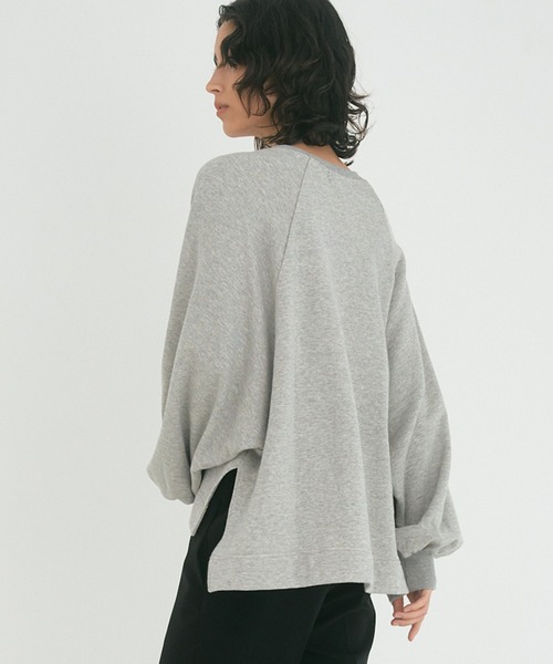 OUTERSUNSET（アウターサンセット）の「wide raglan sweatshirt（スウェット・レディース・ブラック/グレー・FREE）」の5枚目の写真